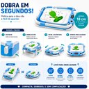 Ver imagem 3 de Banheira Dobrável para Bebê com Termômetro Portátil Compacta Azul