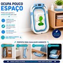 Ver imagem 6 de Banheira Dobrável para Bebê com Termômetro Portátil Compacta Azul