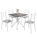 Ver imagem 2 de Conjunto Sala de Jantar Mesa Quadrada 75x75cm Tampo Mdp Ardósia Indiana 4 Cadeiras Paraty