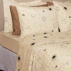 Jogo Lençol Cama King 4 Peças Algodão Percal 150 Fios Essencialle:sol e Lua