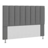 Cabeceira Estofada Cama Box Casal 140 Cm Carla Suede Cinza - 1