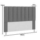 Ver imagem 2 de Cabeceira Estofada Cama Box Casal 140 Cm Carla Suede Cinza