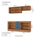 Ver imagem 5 de Cozinha Compacta Planejada 4 Peças 2 Aéreos 2 Balcões Soho CabeCasa MadeiraOriginals Azul/Freijó
