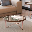 Ver imagem 4 de Mesa de Centro Alamanda Moderna Castanho Bronze Jb Bechara