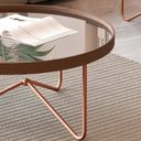 Ver imagem 3 de Mesa de Centro Alamanda Moderna Castanho Bronze Jb Bechara