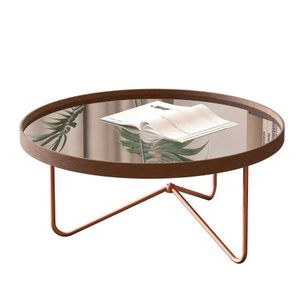 Mesa de Centro Alamanda Moderna Castanho Bronze Jb Bechara