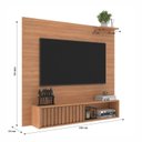 Ver imagem 3 de Painel Ripado para TV até 55 Polegadas 136CMX108CM Porta Ripada Tucson Marrom