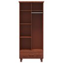 Ver imagem 3 de Guarda Roupa Solteiro 2 Portas 1 Gaveta em Madeira Linha Bronze - Imbuia