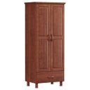 Ver imagem 2 de Guarda Roupa Solteiro 2 Portas 1 Gaveta em Madeira Linha Bronze - Imbuia