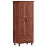 Guarda Roupa Solteiro 2 Portas 1 Gaveta em Madeira Linha Bronze - Imbuia - 2