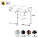 Ver imagem 3 de Armário Escritório Extensível 90cm a 172cm 1 Porta 3 Gav. F5