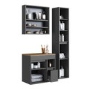 Ver imagem 5 de Conjunto Banheiro Modulado 88 cm com 3 Peças Gabinete Suspenso sem Cuba Bahamas Yescasa Grafite