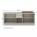 Ver imagem 4 de Balcão de Cozinha Fineze 5 Portas 2 Gavetas 100% MDF Areia Hp/Cinamomo - Henn