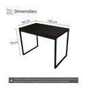 Ver imagem 3 de Mesa Jantar Apartamento Industrial 100% Mdf Compacta 100x60