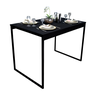Mesa Jantar Apartamento Industrial 100% Mdf Compacta 100x60 - 1