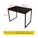 Ver imagem 2 de Mesa Jantar Apartamento Industrial 100% Mdf Compacta 100x60