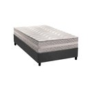 Ver imagem 1 de Cama Box Solteiro: Colchão Ortopédico Paropas D28 / Master Prata Double Face 25 + Base Crc Suede