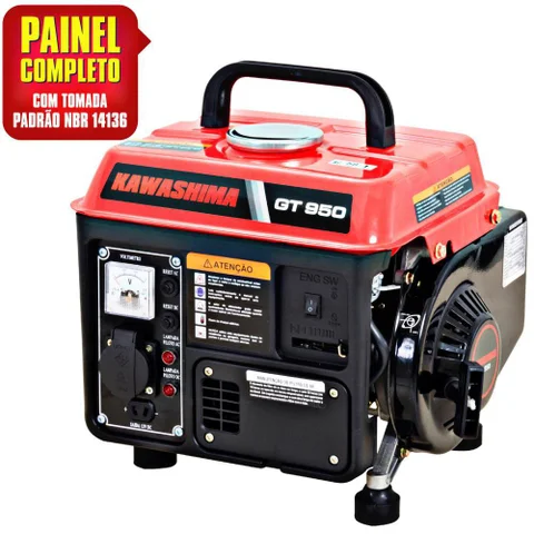 Gerador de Energia Monofásico Kawashima GT950 950W 220V Resistente e de Grande Durabilidade
