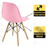 Conjunto Mesa de Jantar Redonda Talia Amadeirada Natural 120cm com 4 Cadeiras Eames Eiffel - Rosa - 3