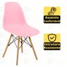 Conjunto Mesa de Jantar Redonda Talia Amadeirada Natural 120cm com 4 Cadeiras Eames Eiffel - Rosa - 2