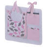 Porta Treco e Fralda Organizador Quarto de Bebê Menino Menina 1 Peça com Laço:nuvem Rosa - 2