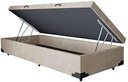 Ver imagem 2 de Cama Box Baú Solteiro Suede Bege com Pistao a Gás (43x88x188)