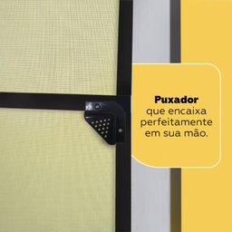 Mosquiteira para Porta Preta 1,00x2,10m com Tela Resistente À Pet - 5