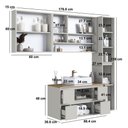 Ver imagem 5 de Conjunto para Banheiro 176cm com 4 Peças Gabinete Suspenso
