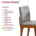 Ver imagem 5 de Conjunto com 2 Cadeiras Bella Madeira Maciça Estofado Imbuia Moderna