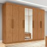 Guarda-roupa Casal Easy Slim 8 Portas com Espelho Amendoa Clean - 1