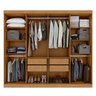 Guarda-roupa Casal Easy Slim 8 Portas com Espelho Amendoa Clean - 5