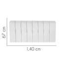 Ver imagem 2 de Painel Estofada Kiara 140cm Casal Box Quarto Corino Branco - Gat Magazine