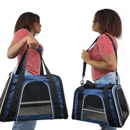 Bolsa Transporte Gato Cao Cachorro Pet Faixa Refletiva Viagem Passeio Animal de Estimaçao Pequeno Po - 5