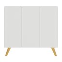Ver imagem 6 de Gabinete Banheiro 3 Portas Retrô 90cm Multimóveis MP5030 Branco/Natural