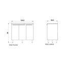 Ver imagem 4 de Kit Lavanderia Duplo com Balcao Chumbo - 114 Litros