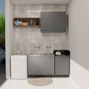 Ver imagem 3 de Kit Lavanderia Duplo com Balcao Chumbo - 114 Litros