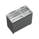 Ver imagem 2 de Kit Lavanderia Duplo com Balcao Chumbo - 114 Litros