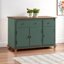 Ver imagem 1 de Balcão Buffet 3 Portas e 2 Gavetas 50631 Linz Móveis - Verde Musgo/imbuia Glazer