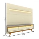 Ver imagem 3 de Rack com Painel para Tv até 85 Polegadas Royal Requinte 100% Mdf com Led Off White/cinza - Gelius