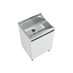 Kit Lavanderia 500 com Balcao Branco - 48 Litros