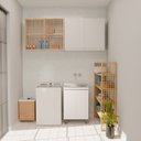 Ver imagem 5 de Kit Lavanderia 500 com Balcao Branco - 48 Litros Ghelplus