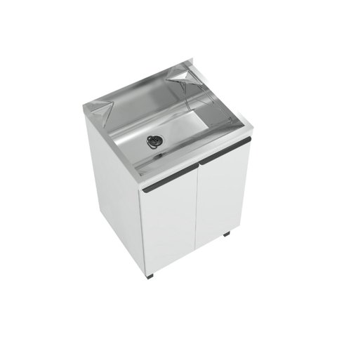 Kit Lavanderia 500 com Balcao Branco - 48 Litros Ghelplus