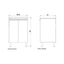 Ver imagem 4 de Kit Lavanderia 500 com Balcao Chumbo - 48 Litros