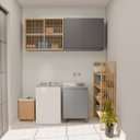 Ver imagem 5 de Kit Lavanderia 500 com Balcao Chumbo - 48 Litros