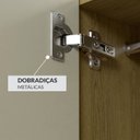 Ver mais imagens de Guarda Roupa Dakota Solteiro Ripado 4 Portas Marrom/Freijó/Off White