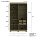 Ver imagem 4 de Guarda Roupa Dakota Solteiro Ripado 4 Portas