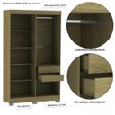 Ver imagem 6 de Guarda Roupa Dakota Solteiro Ripado 4 Portas