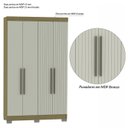 Ver imagem 7 de Guarda Roupa Dakota Solteiro Ripado 4 Portas