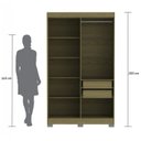 Ver imagem 5 de Guarda Roupa Dakota Solteiro Ripado 4 Portas