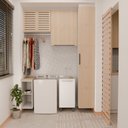 Ver imagem 3 de Kit Lavanderia Mini com Balcao Branco - 32 Litros Ghelplus